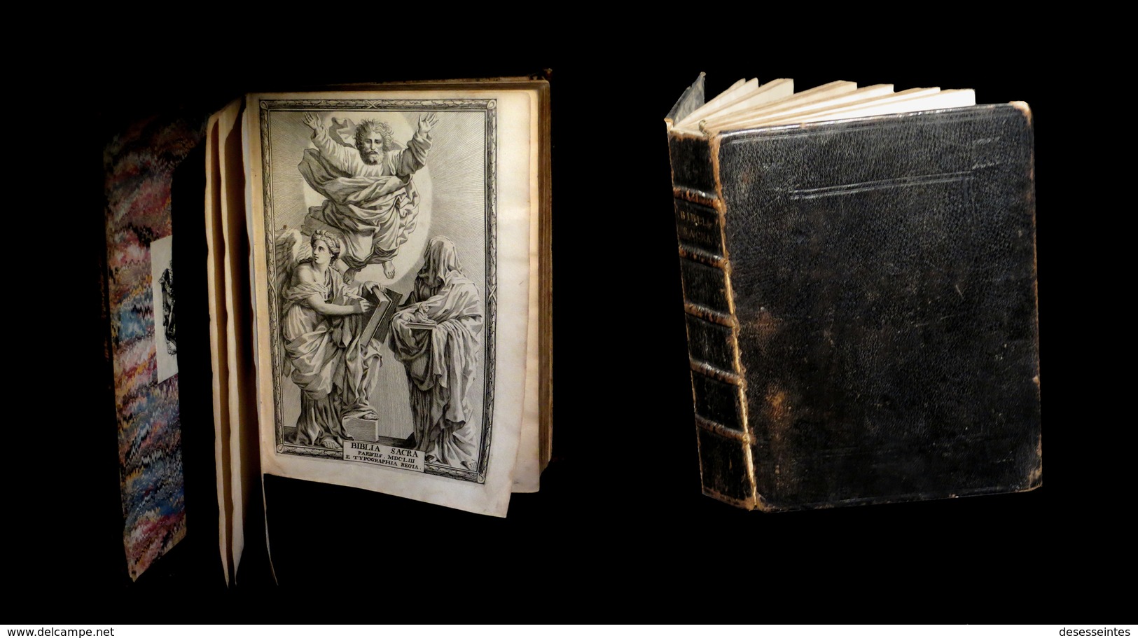 [RELIURE BINDING BIBLE] Biblia Sacra. 1653. In-4. - Jusque 1700