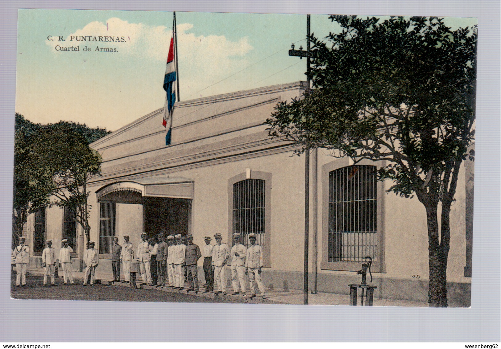 Costa Rica C. R: Puntarenas Cuartel De Armas Ca 1920 Old Postcard - Costa Rica