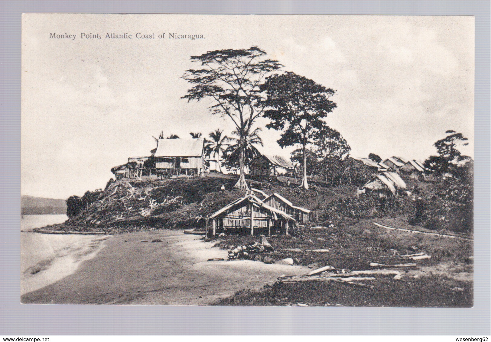 Nicaragua Monkey Point, Atlantic Coast Ca 1920 Old Postcard - Nicaragua