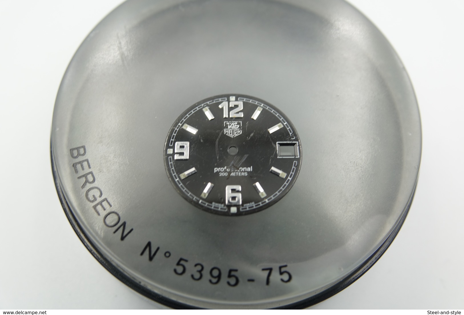 Watches PARTS : DIAL TAG HEUER PROFESSIONAL 2000 Series MEN * - Color : Black  - Vintage - Genuine Parts- Swiss - Autres & Non Classés