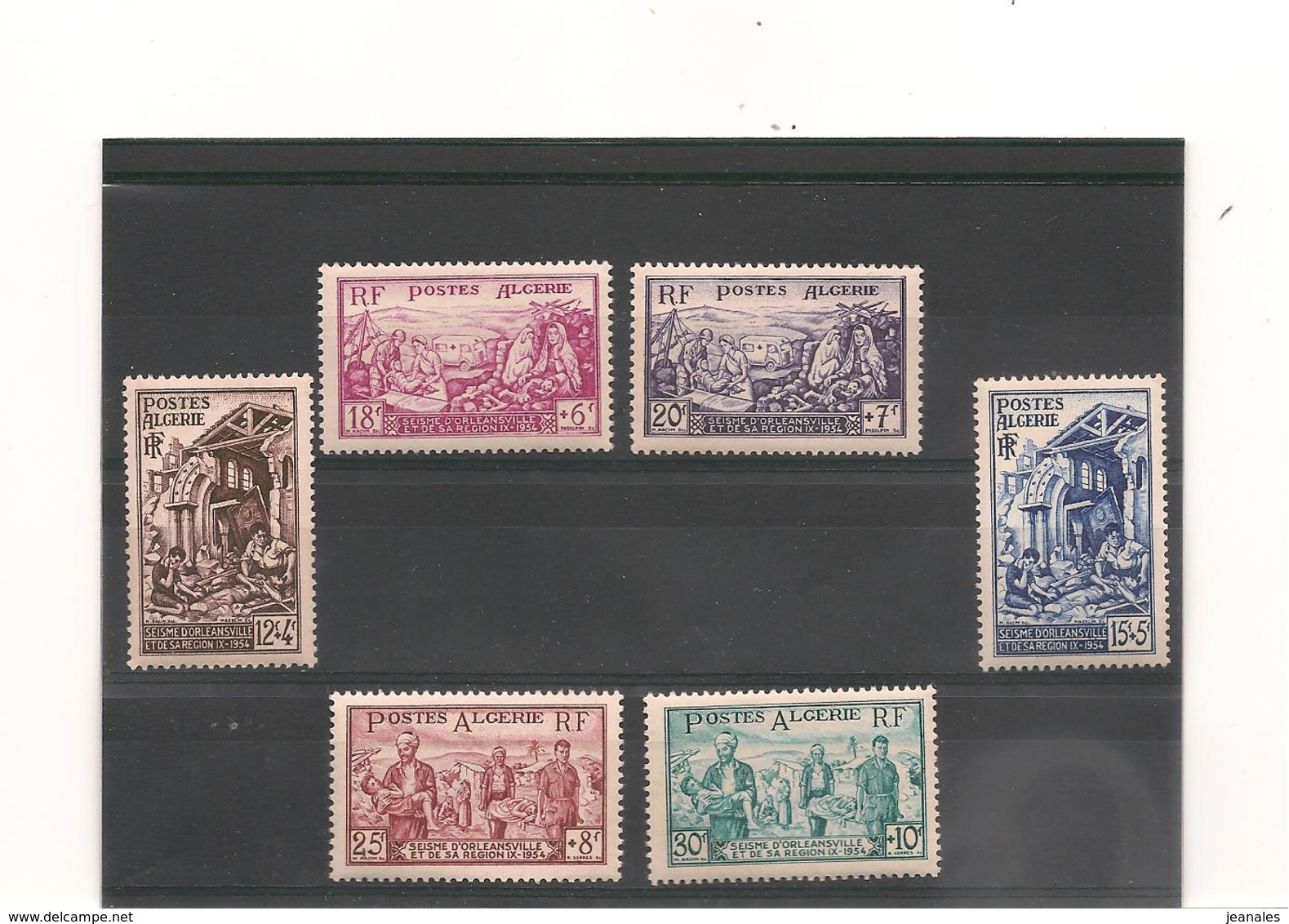 1954 AU PROFIT DES SINISTRES D'ORLEANVILLES   N° Y/T : 319/324** Côte:28,25 € - Ungebraucht