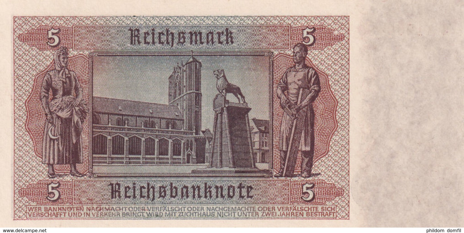 Ref. 1070-1492 - BIN GERMANY . 1942. GERMANY 1942 GERMAN BERLIN 5 REICHSMARK - Other & Unclassified