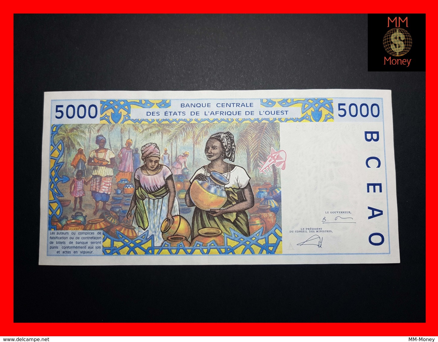 WEST AFRICAN STATES  "A  Ivory Coast"   5.000 5000 Francs 2003 P. 113 Am   XF - West-Afrikaanse Staten