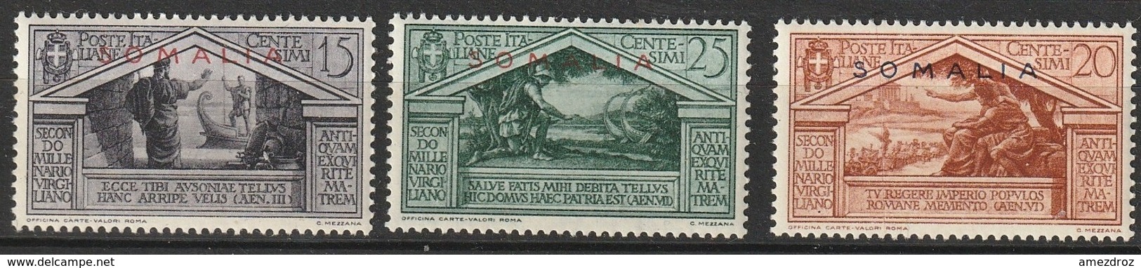 Somalie Italienne 1930 N° 149-151  NMH Virgile (G9) - Somalie