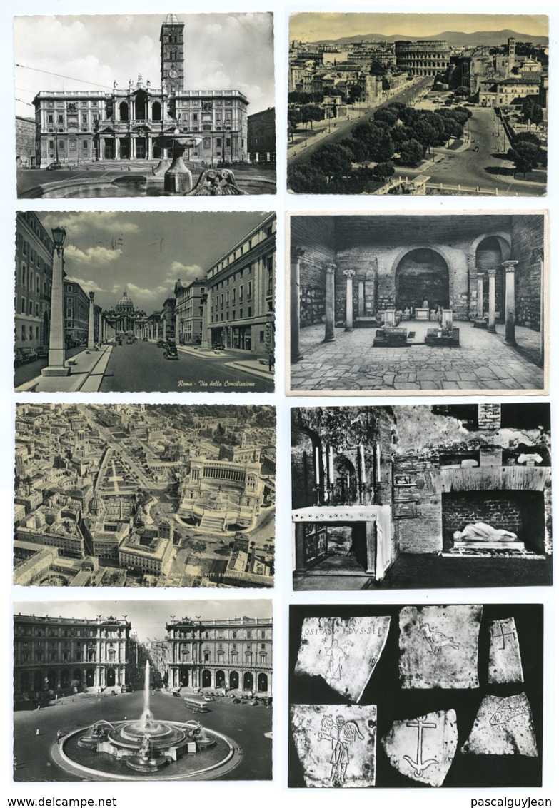 25 CPSM CARTE PHOTO ROMA / ROME - Collections & Lots
