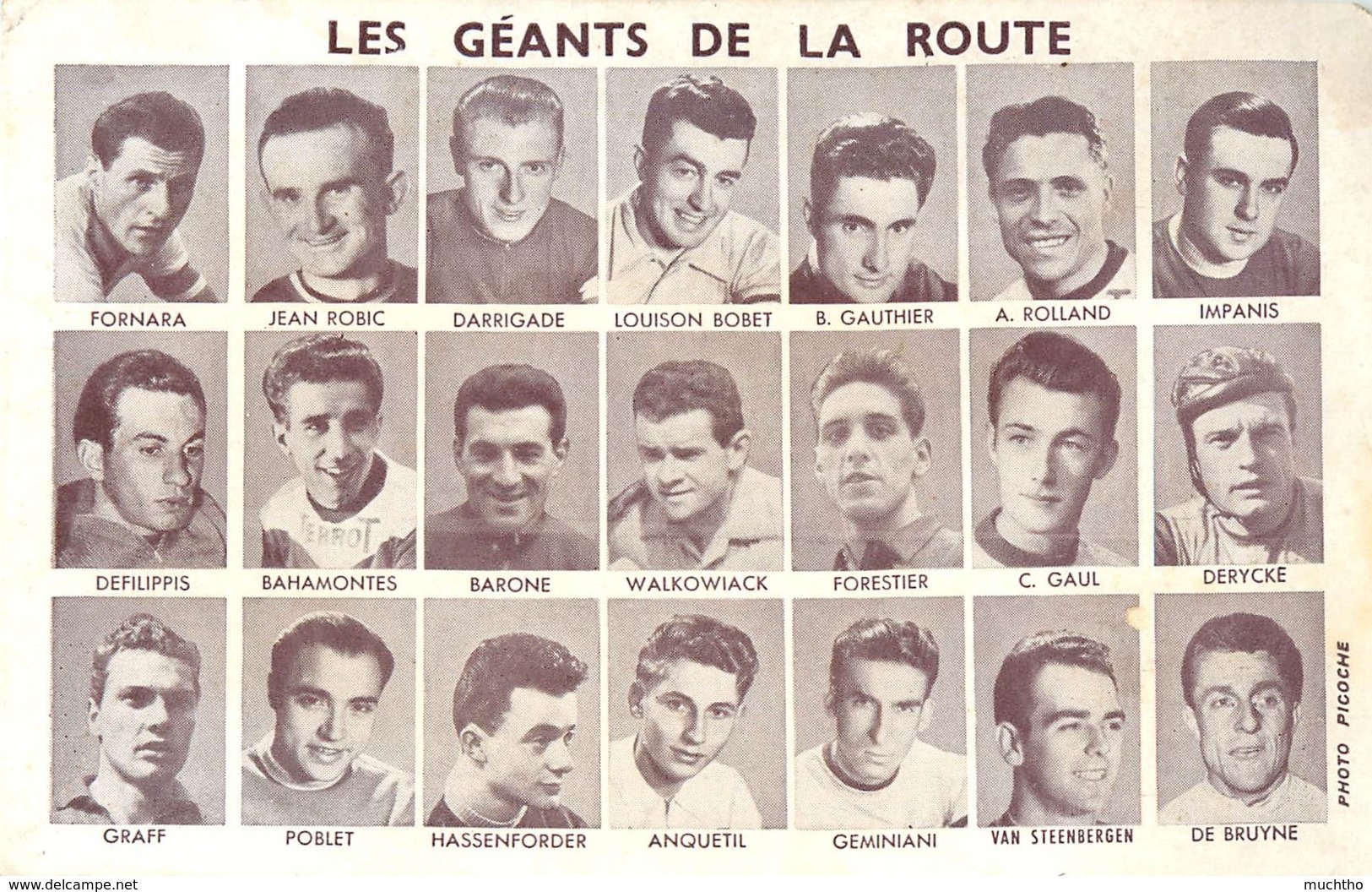 CYCLISME - LES GEANTS DE LA ROUTE 21 Coureurs Sur La Meme Carte - Wielrennen