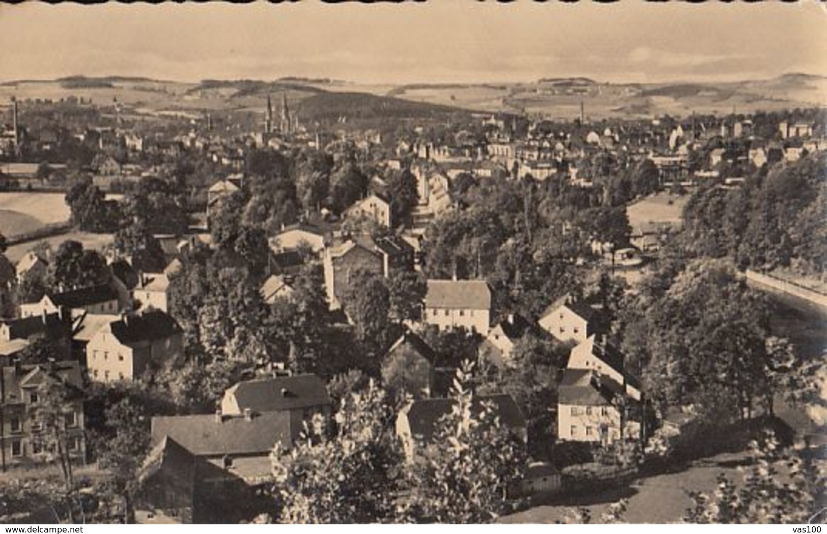 CPA OELSNITZ- TOWN PANORAMA - Oelsnitz I. Vogtl.