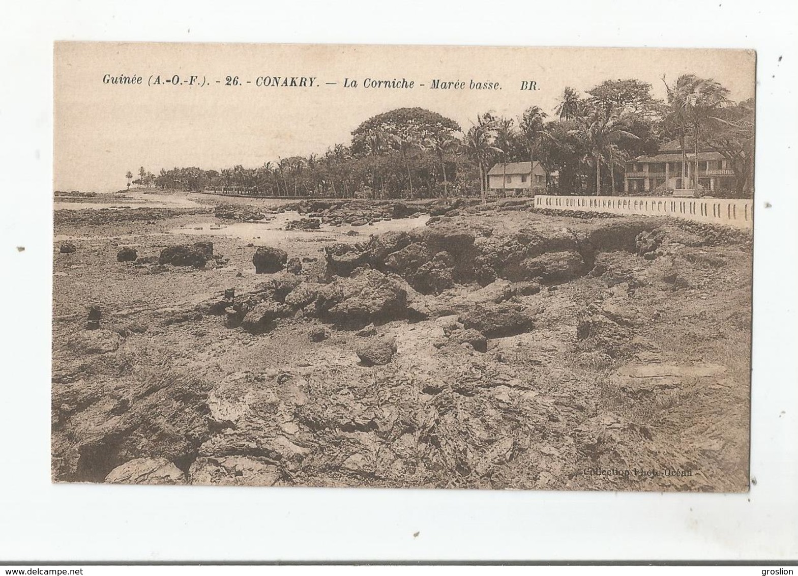 CONAKRY 26 GUINEE (A O F) LA CORNICHE MAREE BASSE - Guinée Française