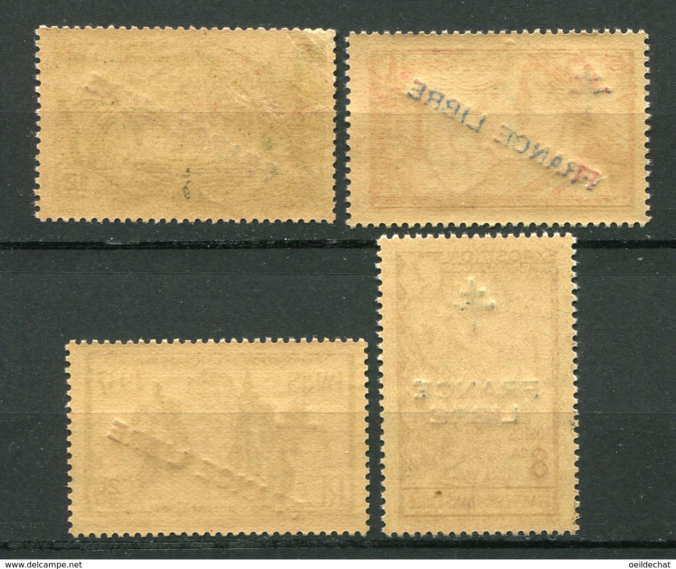 17752 INDE N°171, 173/4, 183** Timbres De 1937 Exposition De Paris Surchargés France Libre  1941-43  TB/TTB - Unused Stamps