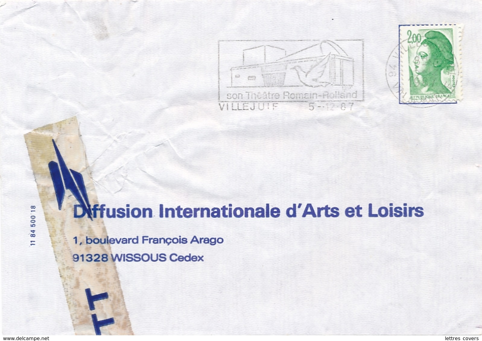 Enveloppe Réparée Avec Lettre REGRETS De LA¨POSTE - Liberté De GANDON  - Accident Détérioration CRETEIL CTA - Unfallpost