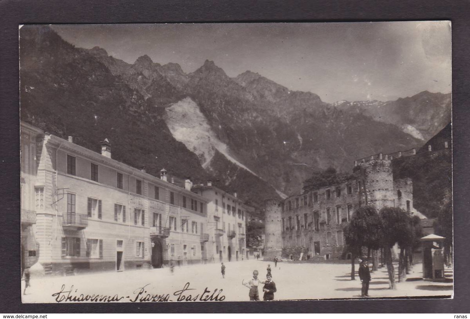 CPA Italie Italia Chiavenna Carte Photo Non Circulé - Autres & Non Classés