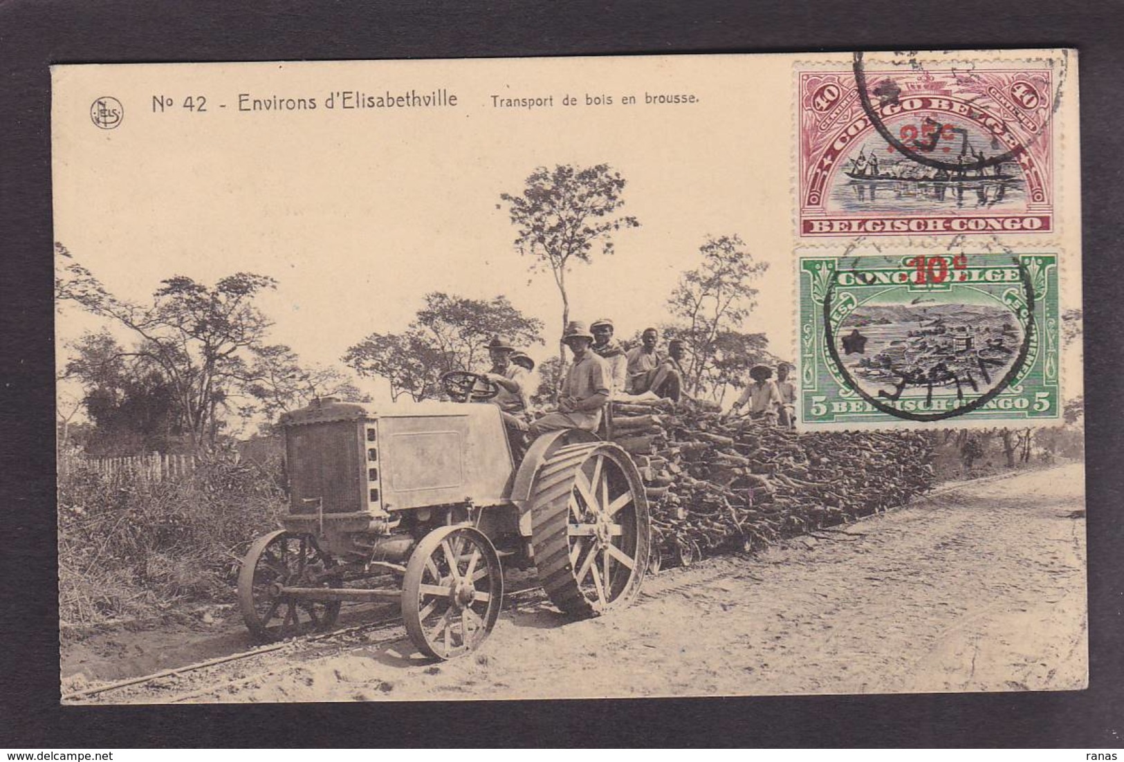 CPA Congo Belge Circulé Tracteur Métier - Belgian Congo