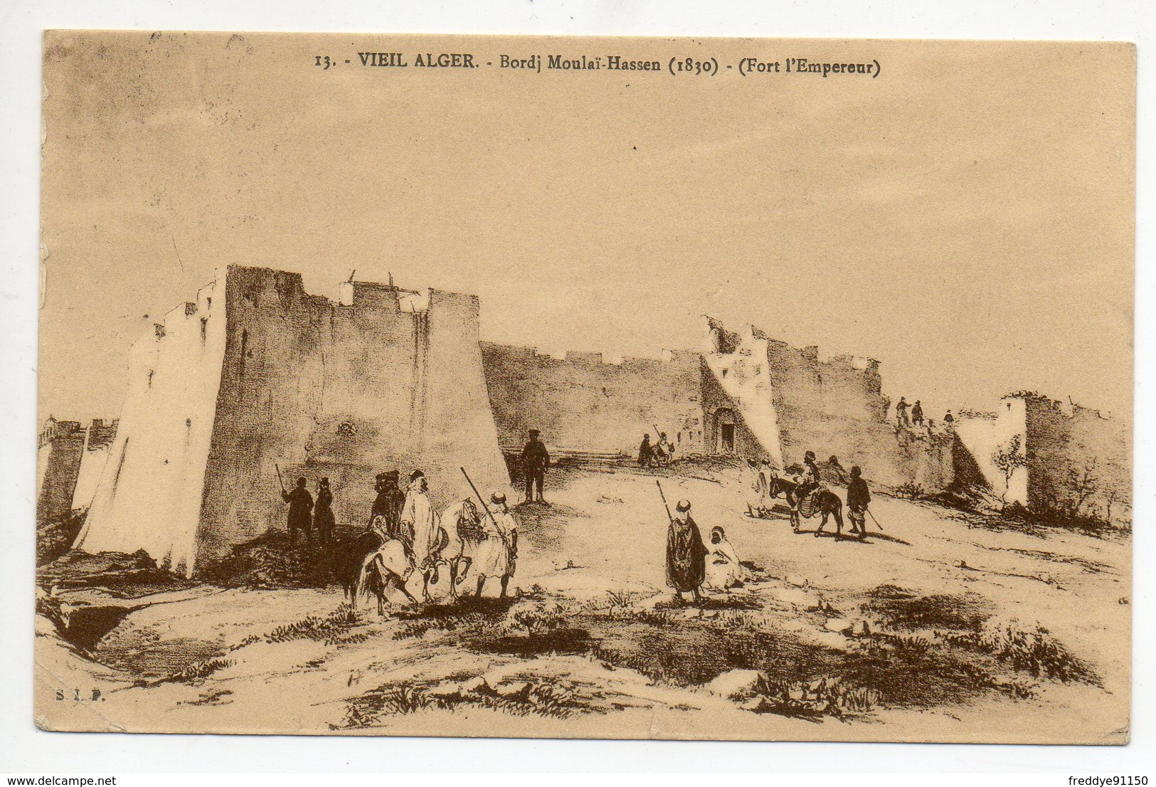 CPA ALGERIE. VIEL ALGER . BORDJ MOULAI HASSEN . FORT  L'EMPEREUR . 1912 - Algeri