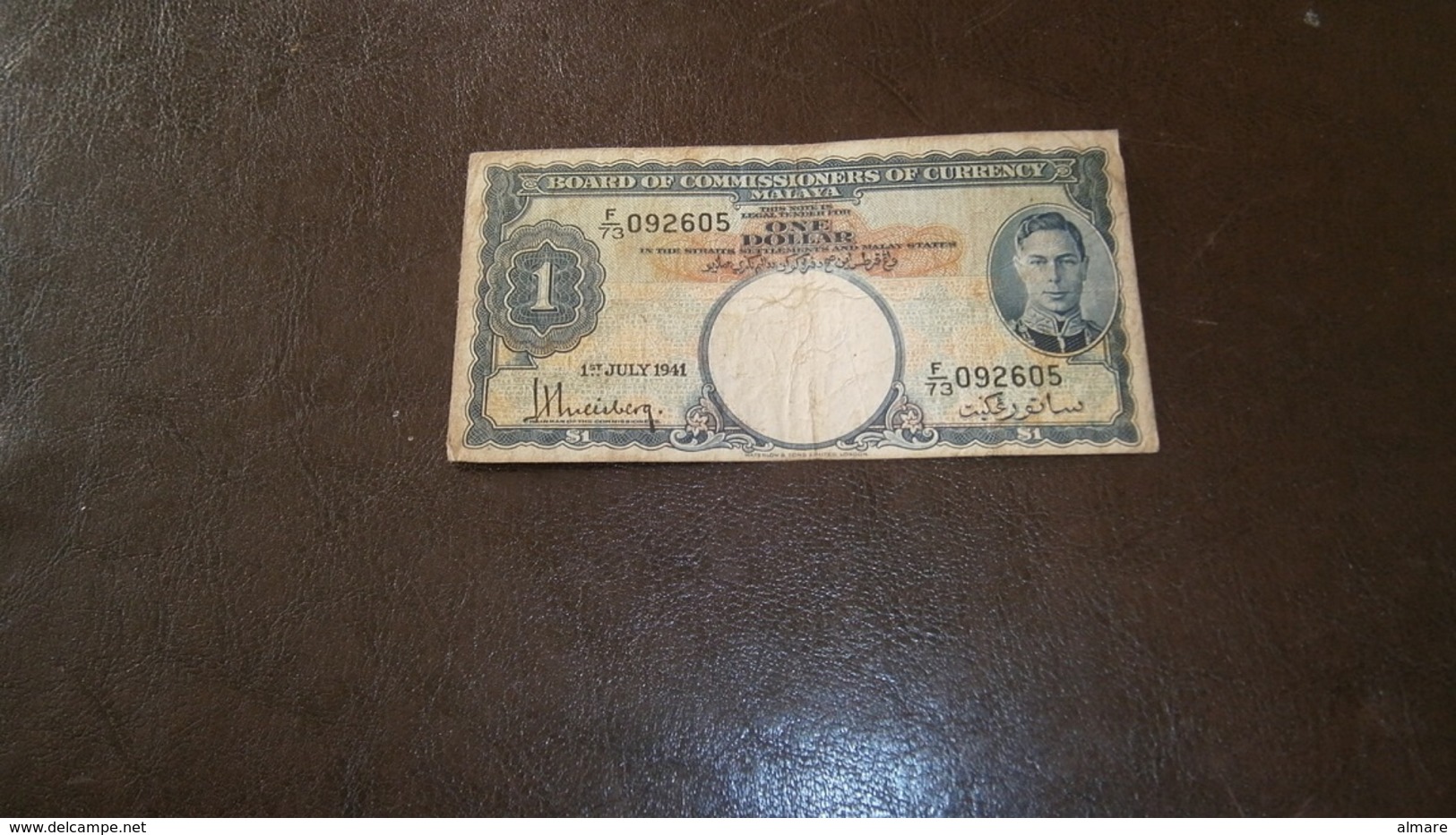 MALAYA AND BRITISH BORNEO 1 DOLLAR 1941 - Altri – Asia