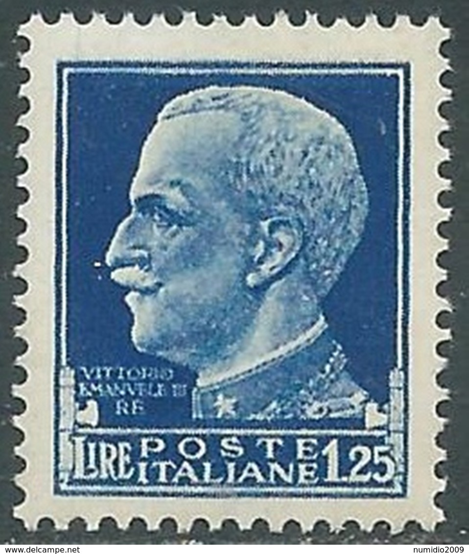 1929-42 REGNO IMPERIALE EFFIGIE 1,25 LIRE MNH ** - RC11-3 - Mint/hinged