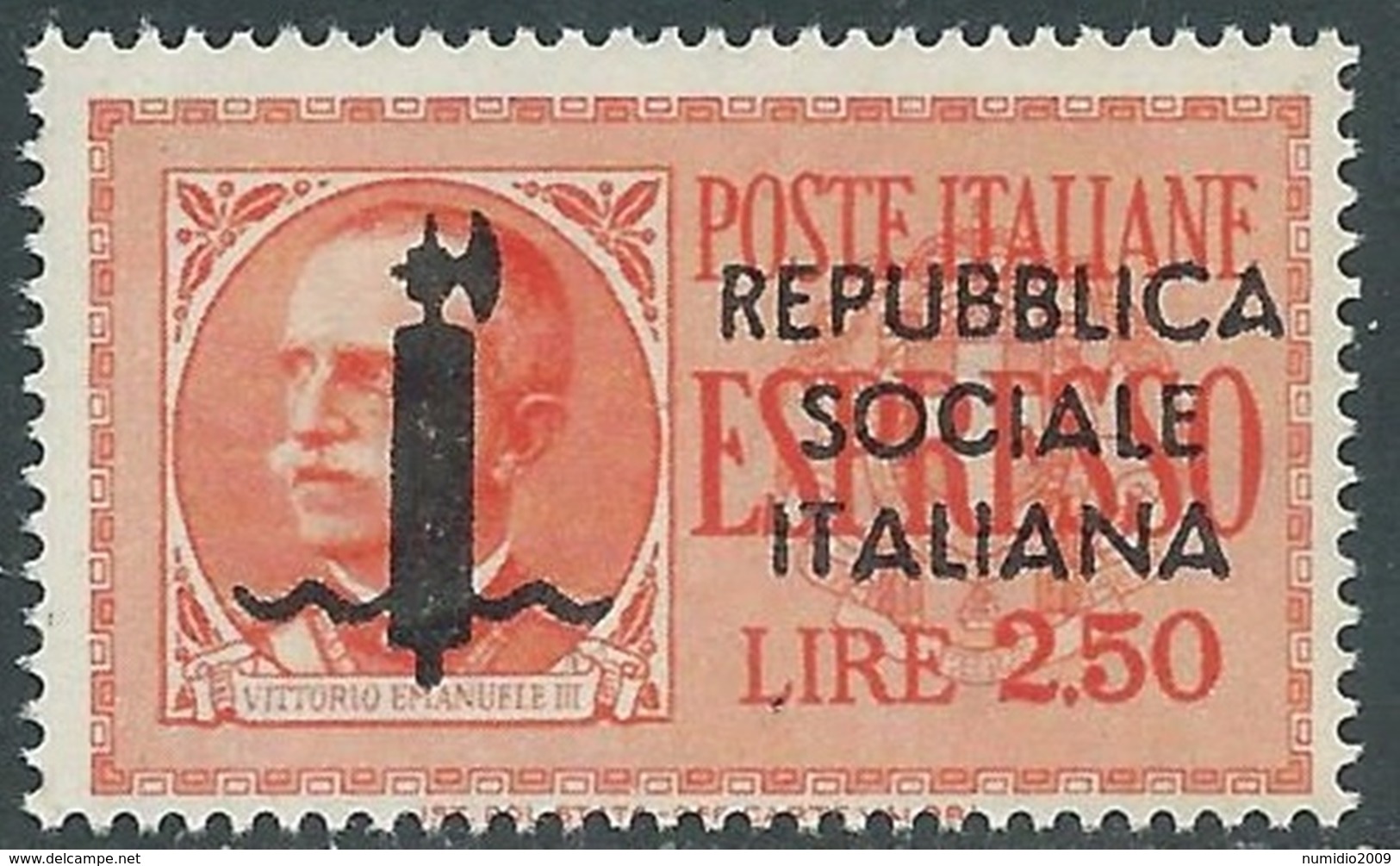 1944 RSI ESPRESSO 2,50 LIRE MNH ** - RC27-3 - Poste Exprèsse