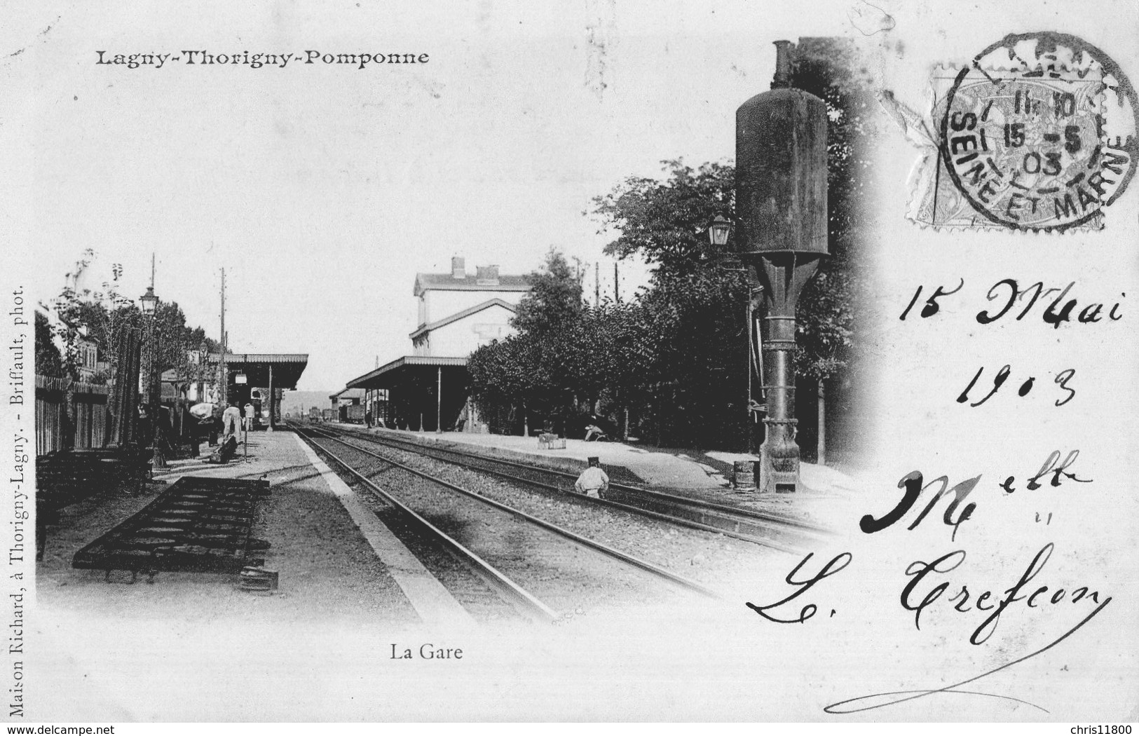 CPA - 77 - LAGNY-THORYGNY-POMPONNE - La Gare - Voyagée En 1903 - Lagny Sur Marne