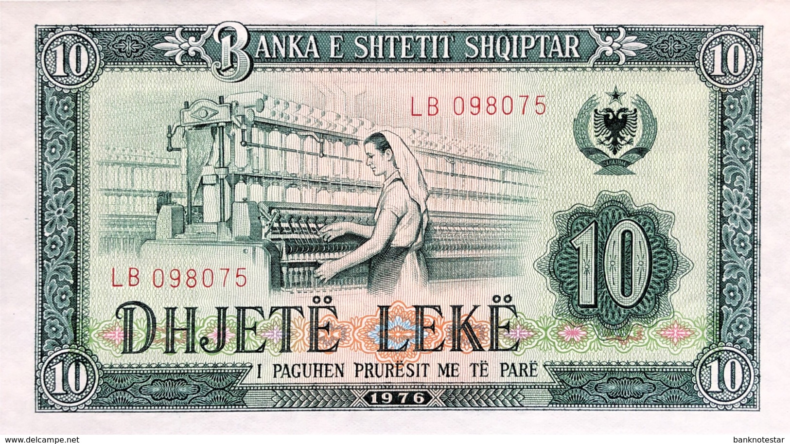 Albania 10 Leke, P-43 (1976) - UNC - Albania