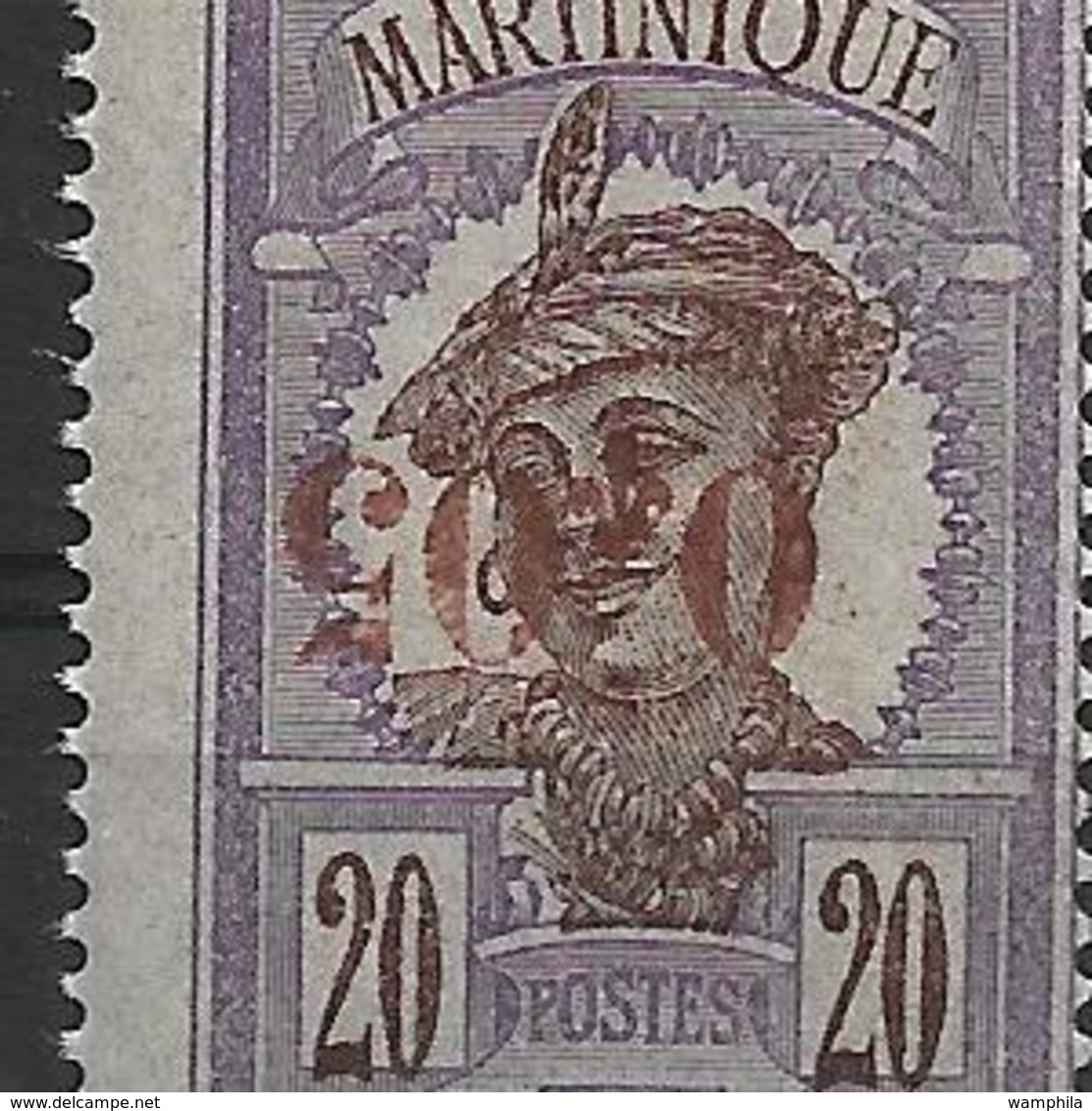 Martinique N° 106a** Variété Surcharge Renversée  Cote 130€. - Unused Stamps