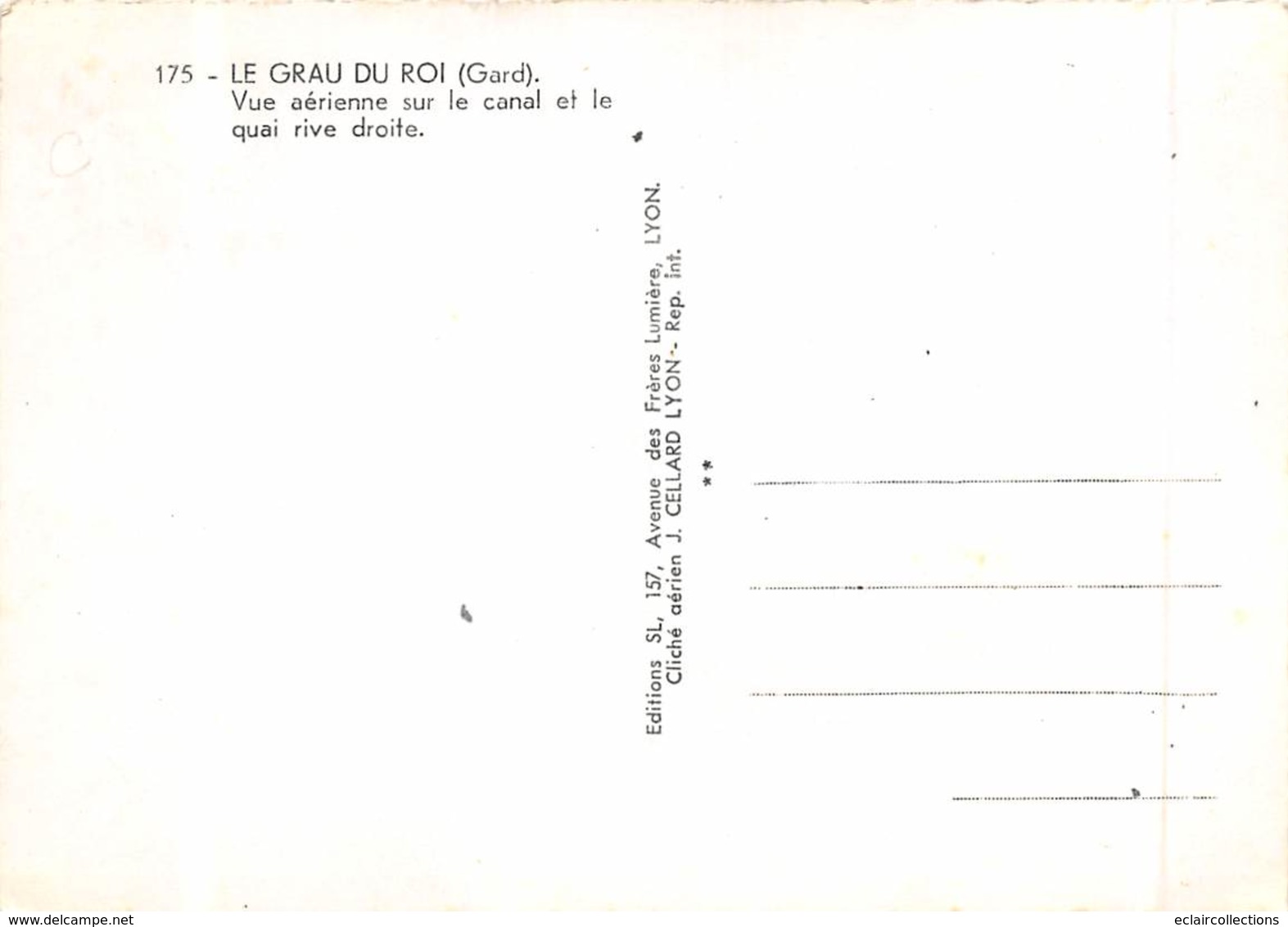 Le Grau Du Roi      30      Vue Aérienne Sur Le Canal     (Voir Scan) - Le Grau-du-Roi