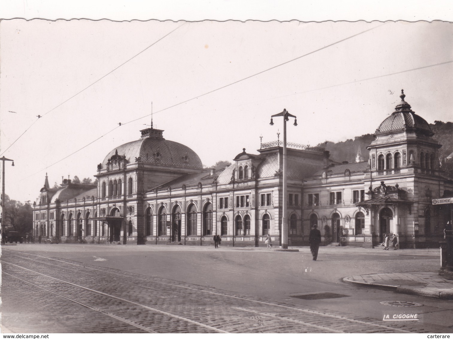 ALLEMAGNE,GERMANY,DEUTSCHLAND,BADE WURTEMBERG,LAND,BADEN-BADEN,CARTE PHOTO LA CIGOGNE,LA GARE - Baden-Baden