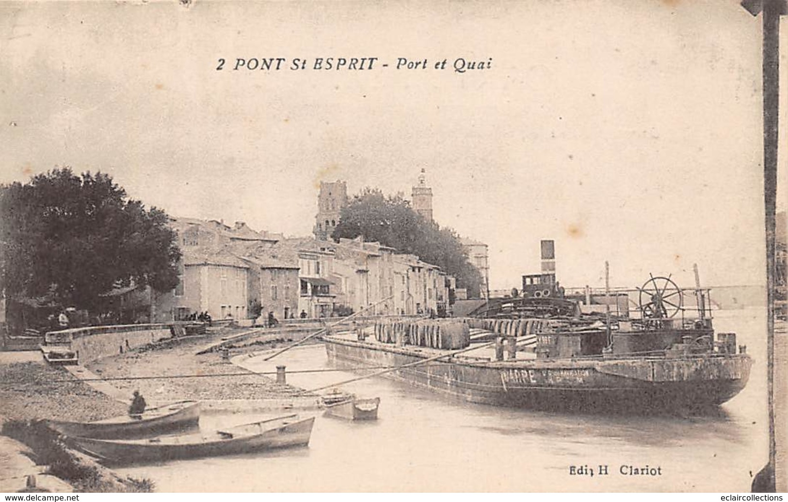 Pont Saint Esprit         30        Port Et  Le Quai        ( Voir Scan) - Pont-Saint-Esprit