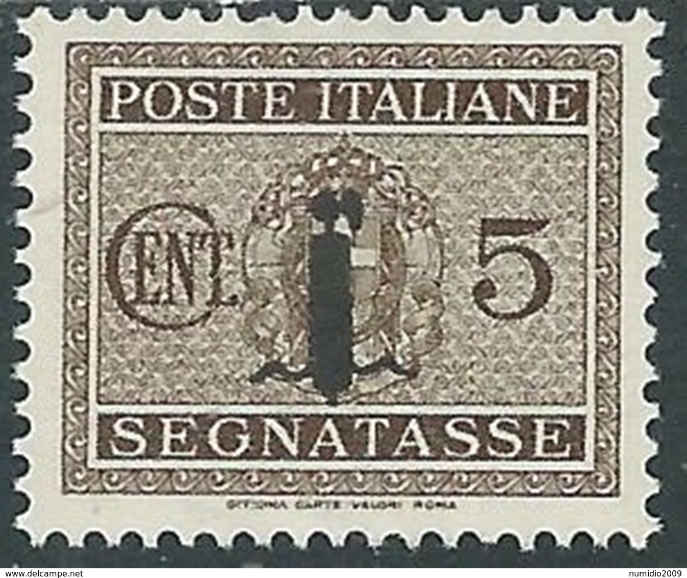 1944 RSI SEGNATASSE 5 CENT MH * - RC29-7 - Portomarken
