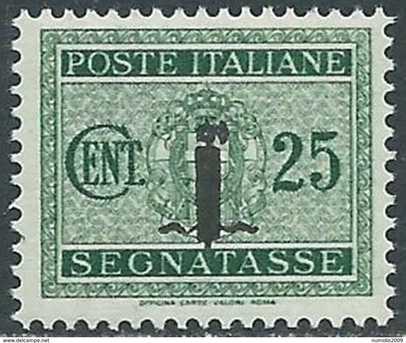 1944 RSI SEGNATASSE 25 CENT MNH ** - RC29-9 - Portomarken