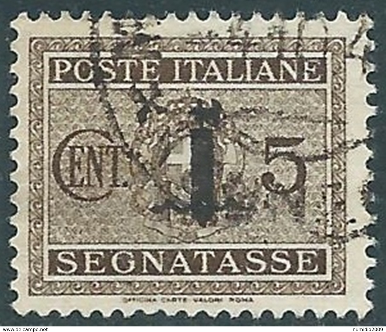 1944 RSI SEGNATASSE USATO 5 CENT - RC13-4 - Portomarken