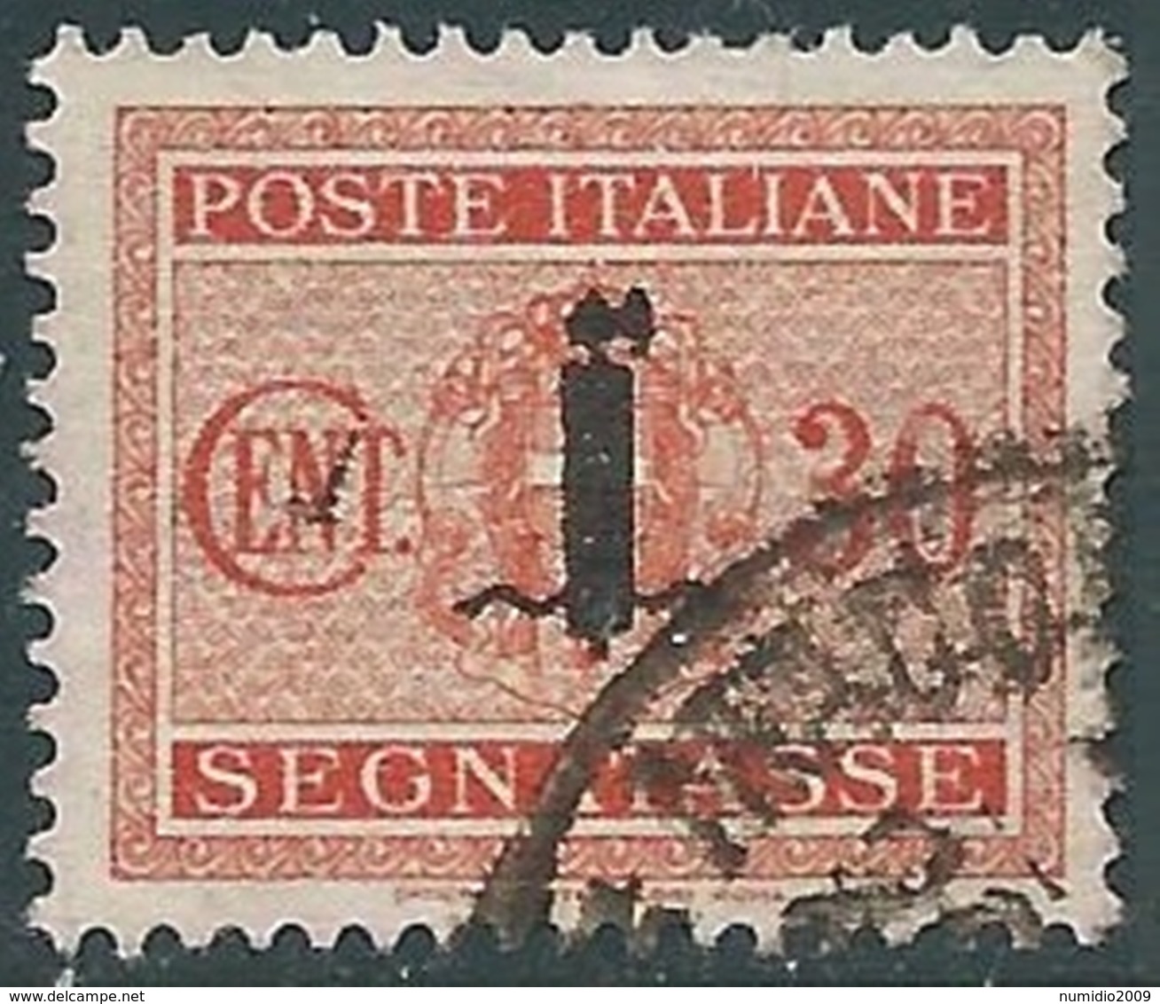 1944 RSI SEGNATASSE USATO 30 CENT - RC13-4 - Portomarken