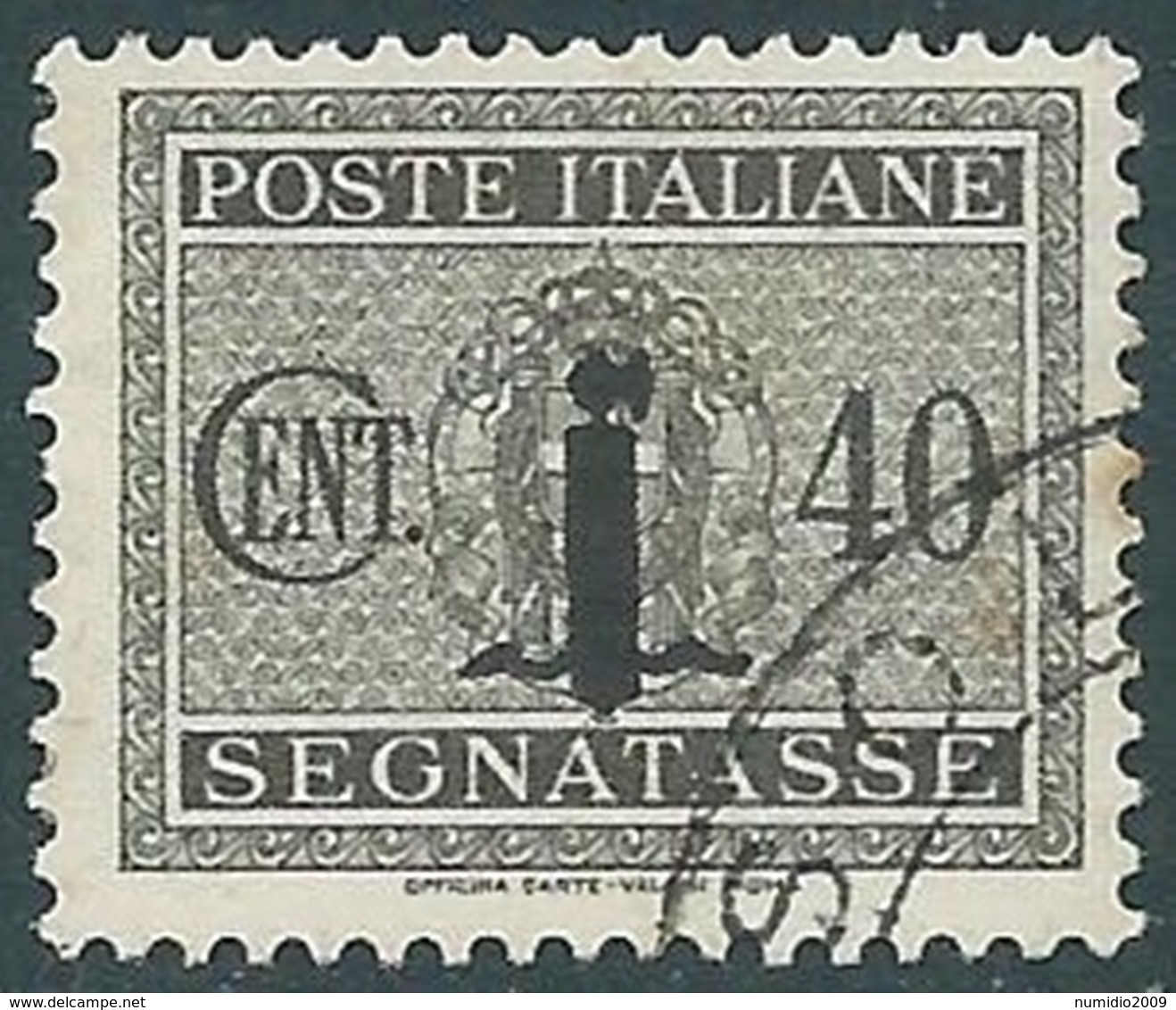 1944 RSI SEGNATASSE USATO 40 CENT - RC13-4 - Portomarken