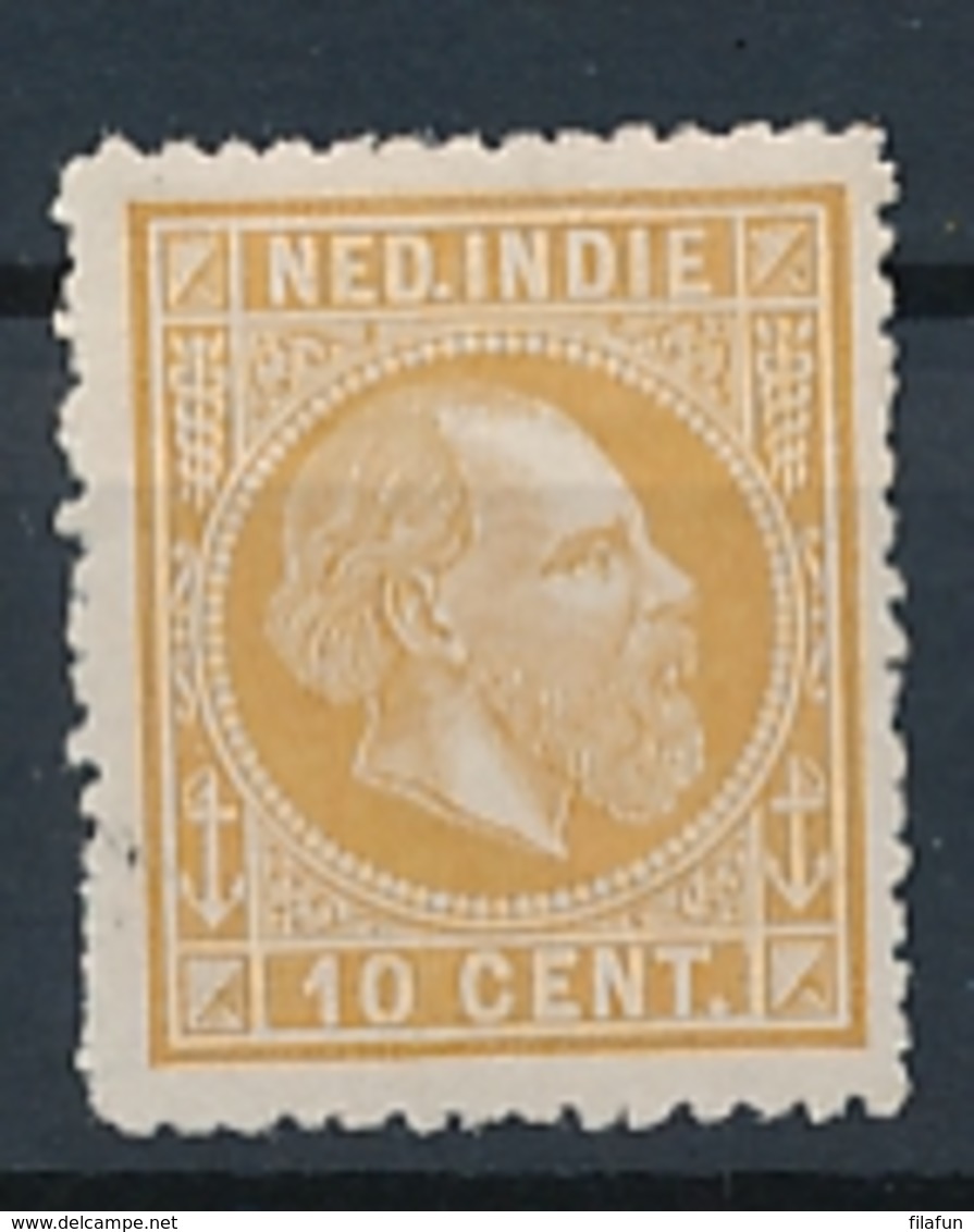 Nederlands Indië - 1868 - 10 Cent Willem III, Proef 20c - Flets Geelbruin - Indes Néerlandaises