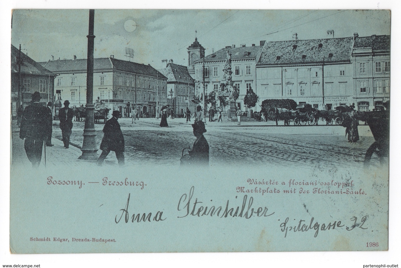 Cartolina-Postcard, Viaggiata (sent), Pozsony, Bratislava - Otros & Sin Clasificación