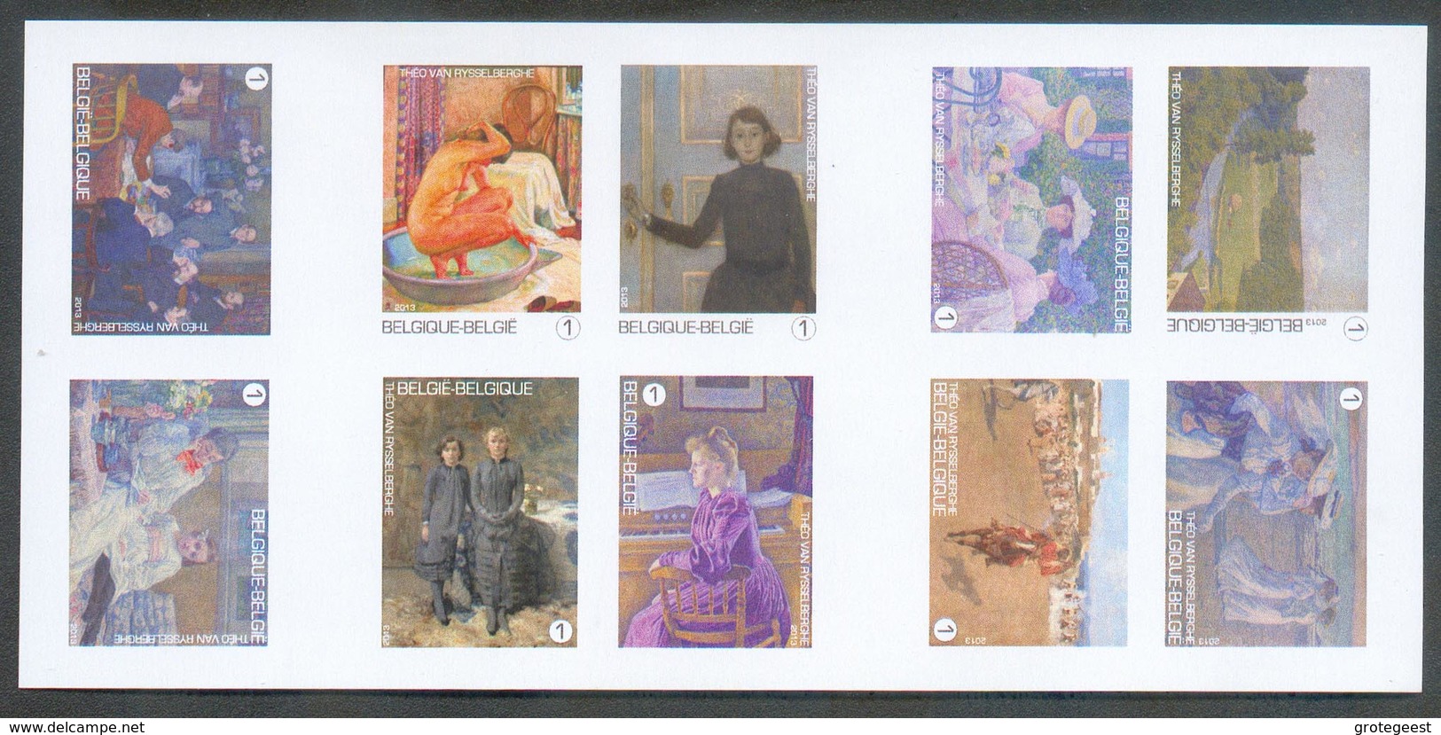 Carnet 138 ** - 2013 - Théo Van Rysselberghe - Feuille Non Dentelée - Sheet Imperforated - Ongetand - 15564 - Other & Unclassified