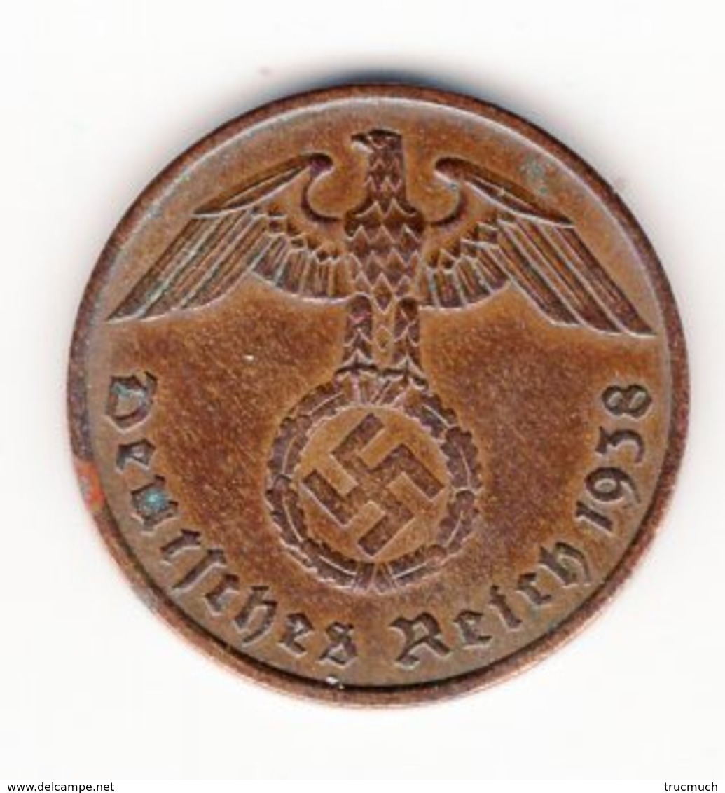 DEUTSCHES REICH - 2 REICHSPFENNIG - 1938  A  -  F - 2 Reichspfennig