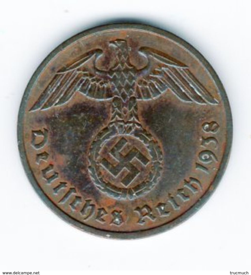DEUTSCHES REICH - 2 REICHSPFENNIG - 1938  A  -  F - 2 Reichspfennig