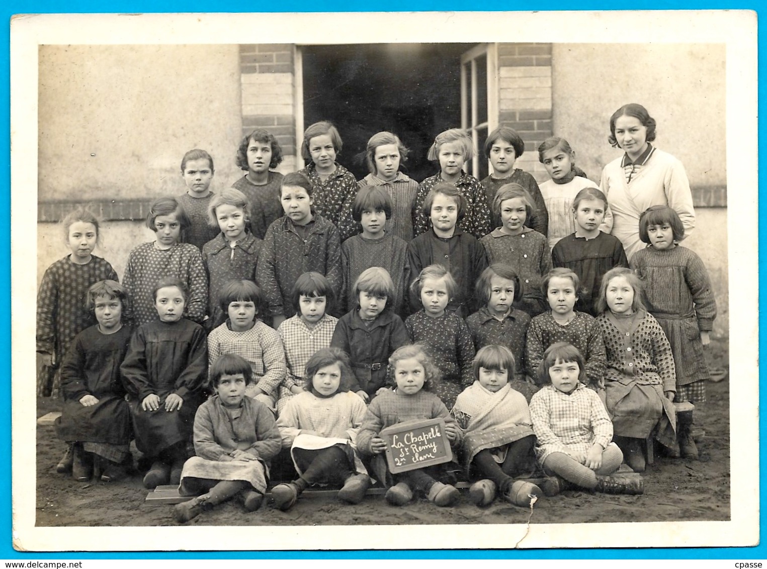 PHOTO Photographie - Enfants - A L' ECOLE (en Sabots) De LA CHAPELLE-SAINT-REMY 2ème Classe St 72 Sarthe - Other & Unclassified