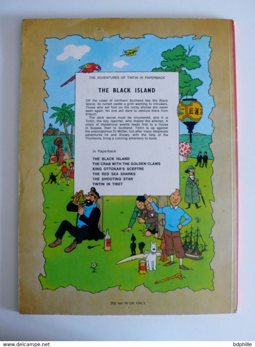 Tintin : The Black Island Broché Methuen 1972 - BD Traduites