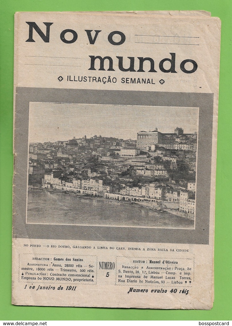Porto - Gaia - Novo Mundo De Janeiro De 1911 - Publicidade - Portugal - Allgemeine Literatur