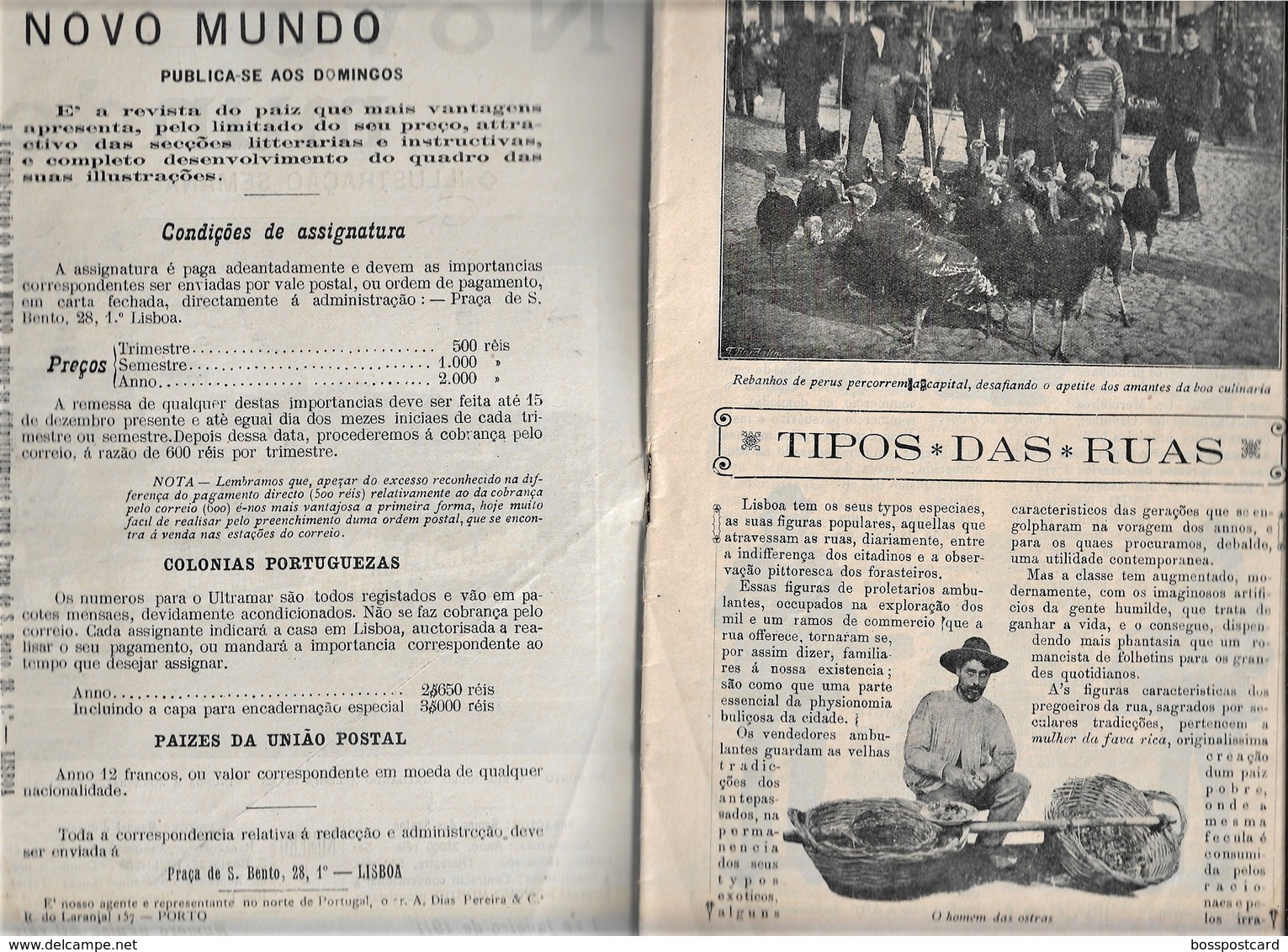 Porto - Gaia - Novo Mundo De Janeiro De 1911 - Publicidade - Portugal - Informations Générales