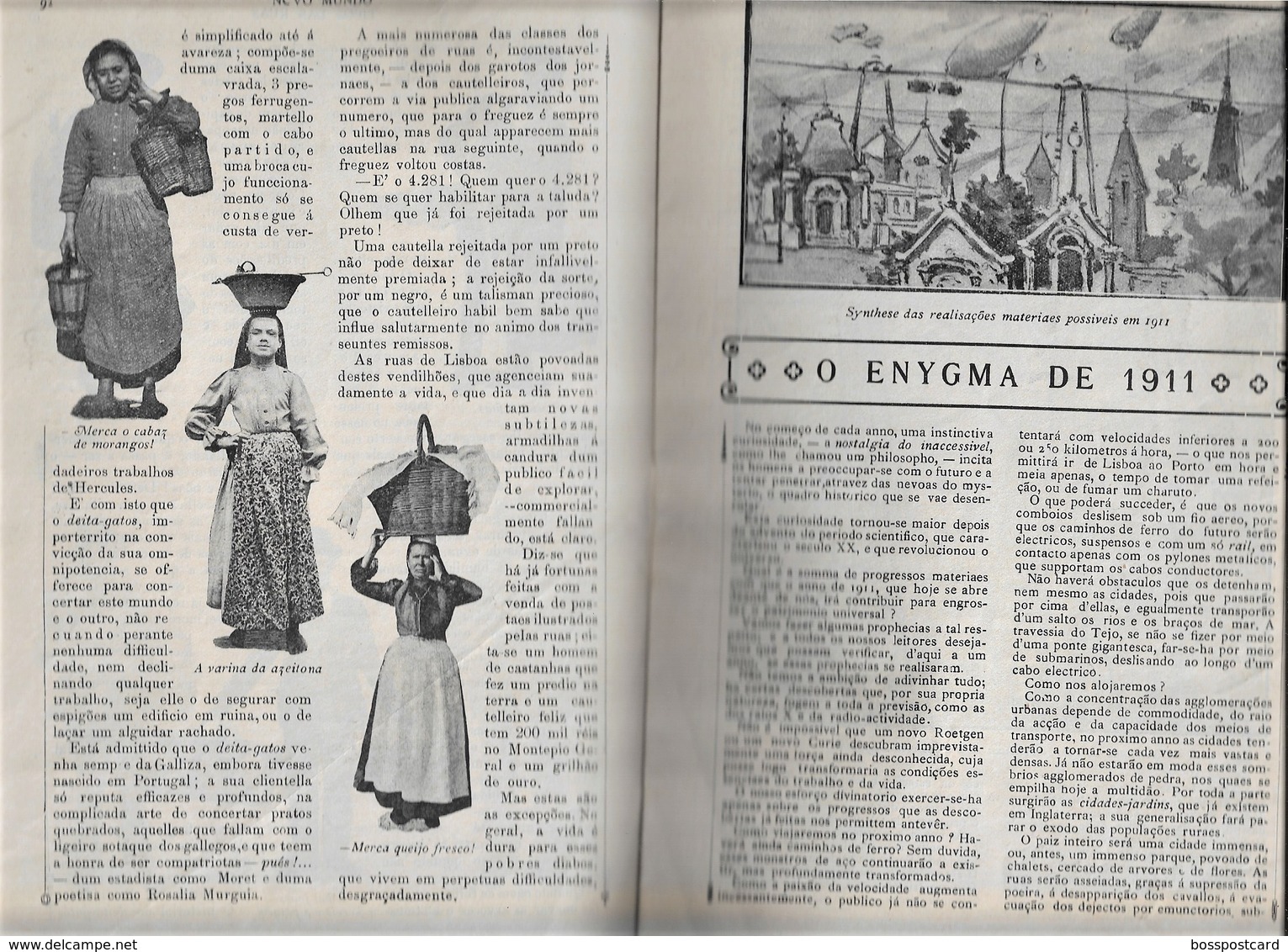 Porto - Gaia - Novo Mundo De Janeiro De 1911 - Publicidade - Portugal - Algemene Informatie