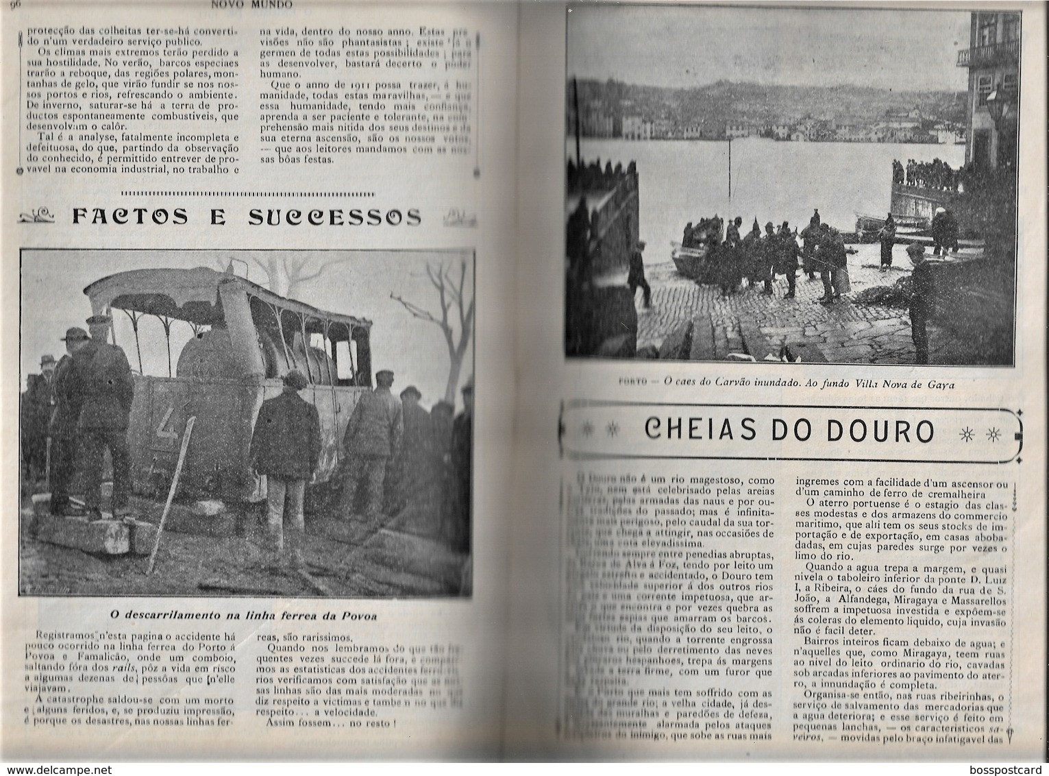 Porto - Gaia - Novo Mundo de Janeiro de 1911 - Publicidade - Portugal