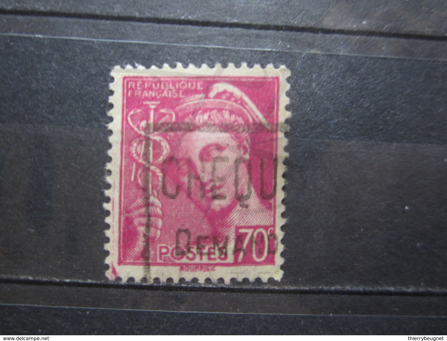 VEND BEAU TIMBRE DE FRANCE N° 416 , MACULAGE A GAUCHE !!! - Gebruikt