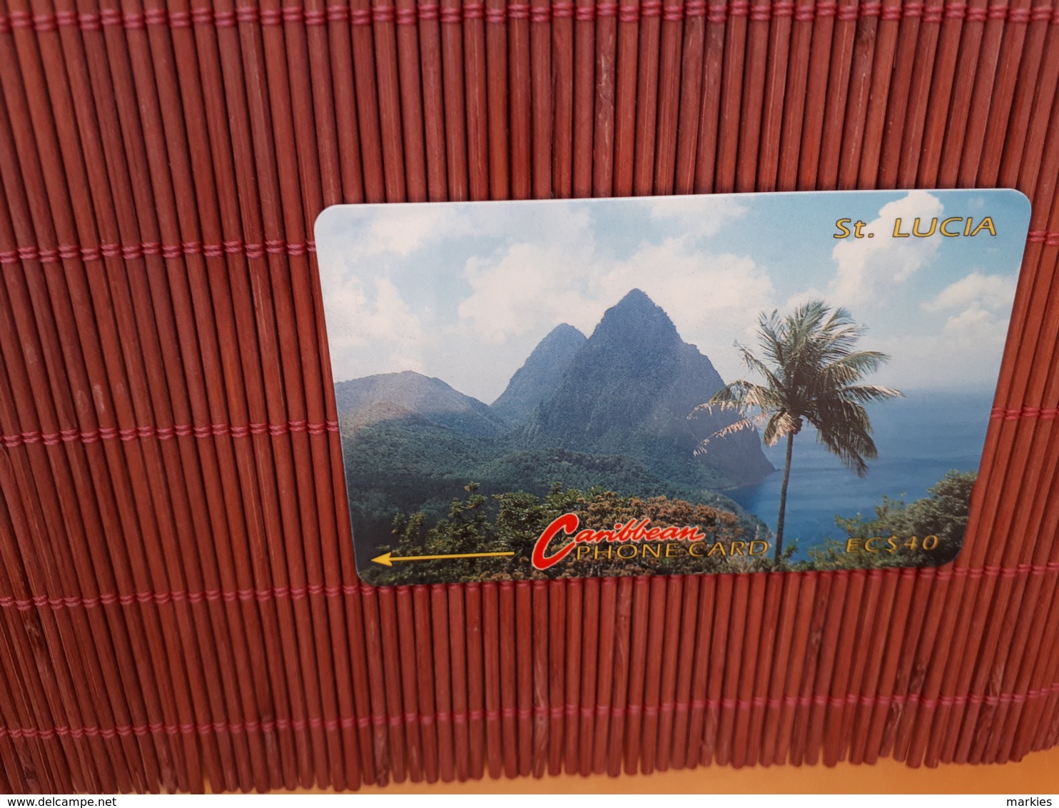 Phonecard 40 $ ST.Lucia Number 3 CSLC Used Rare - St. Lucia