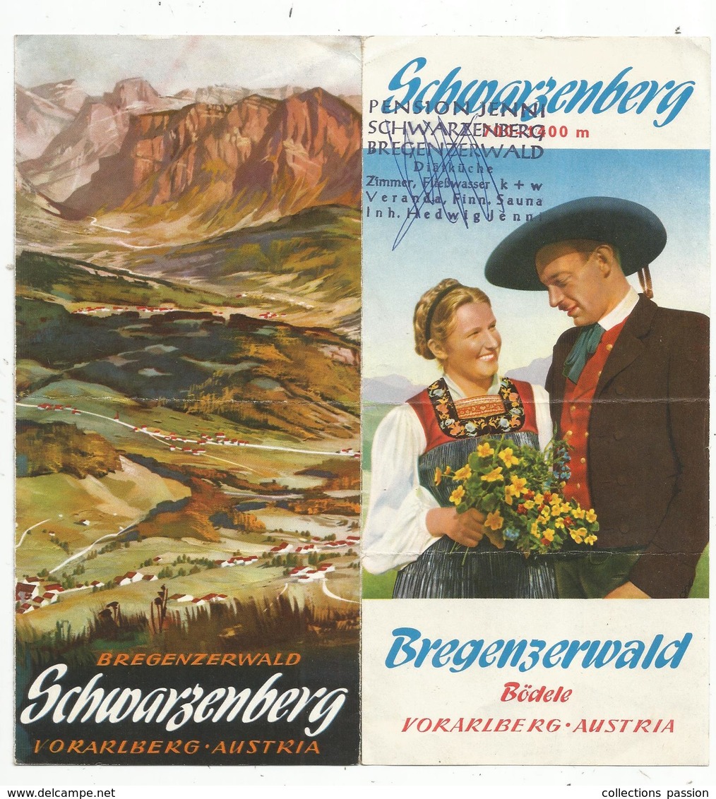 Dépliant Touristique,Autriche , Austria,Schwarzenberg-Bödele Im Bregenzerwald ,6 Pages, 2 Scans , Frais Fr 1.45 E - Tourism Brochures