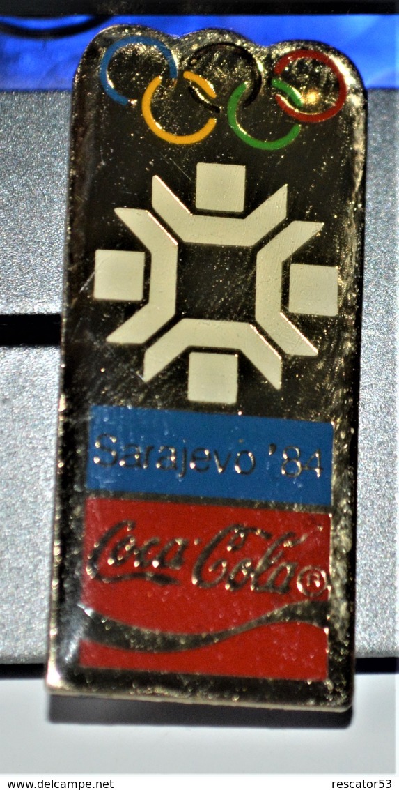 Rare Pin's Coca-Cola Jeux Olympiques De Sarajevo 1984 - Coca-Cola