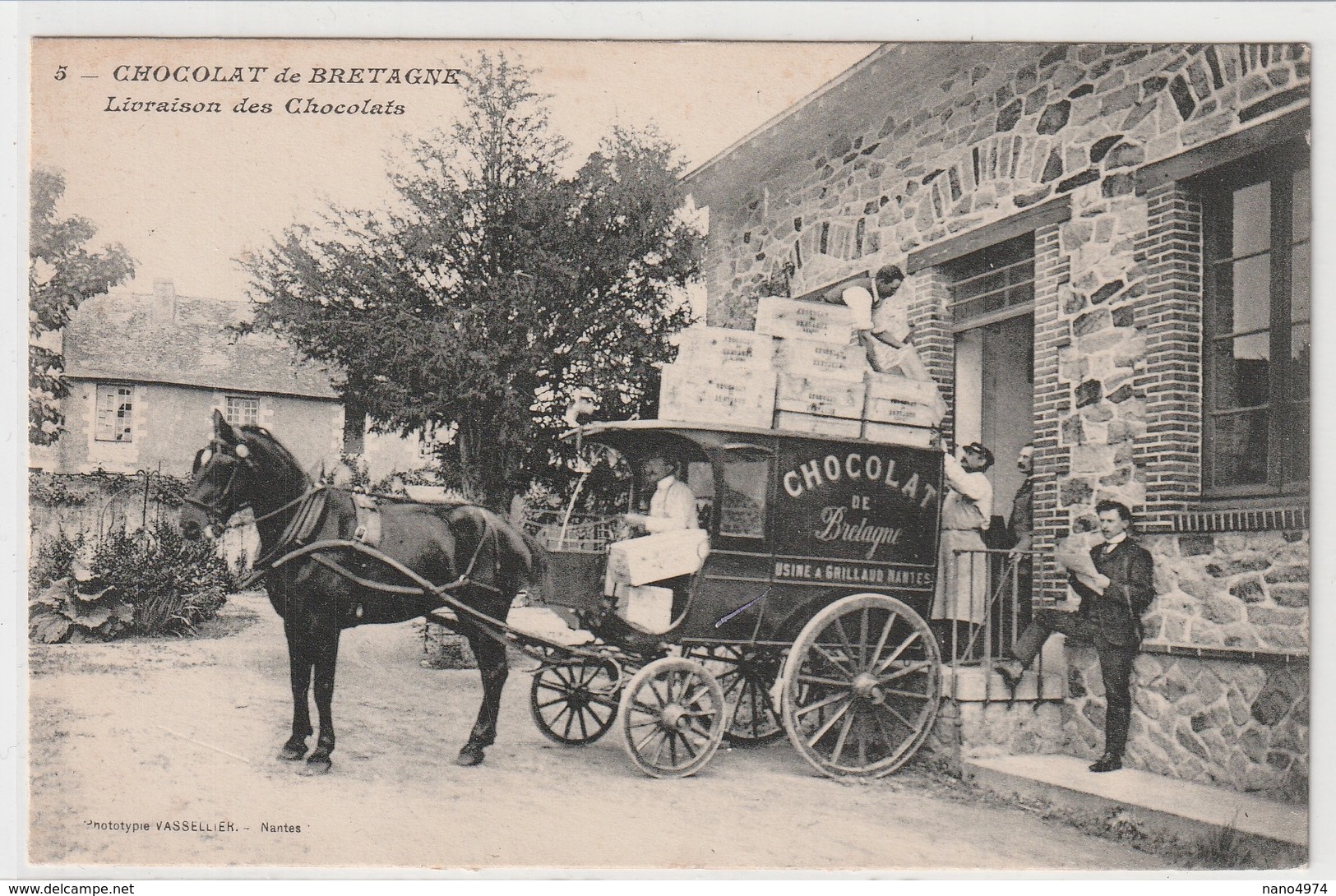 Nantes - Lot De 5 Cartes Chocolaterie De Bretagne - Nantes