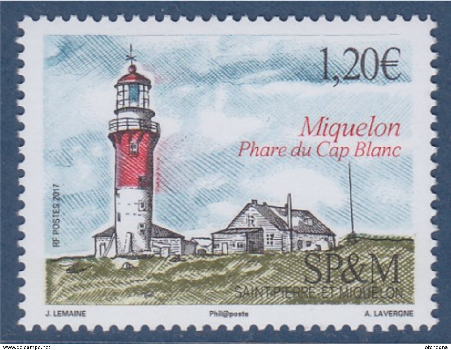 = Neuf 1 Timbre Saint Pierre Et Miquelon Phare Du Cap Blanc Miquelon 1.20€ N°1191 - Neufs