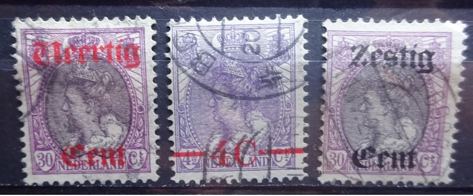 NEDERLAND  1919     Nr. 102 - 103  +  106      Gestempeld    CW  16,00 - Used Stamps