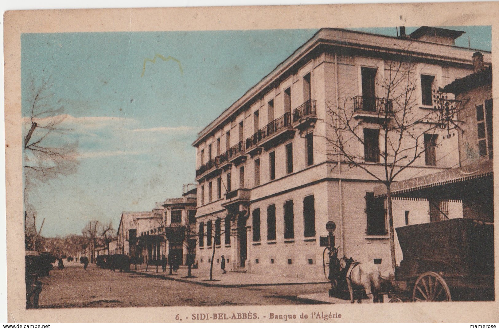 SIDI-BEL-ABBES (Algérie). Banque De L'Algérie. Attelage - Banken